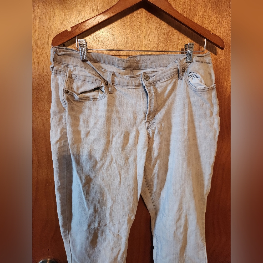 Old Navy Curvy Midrise Gray Jeans 14